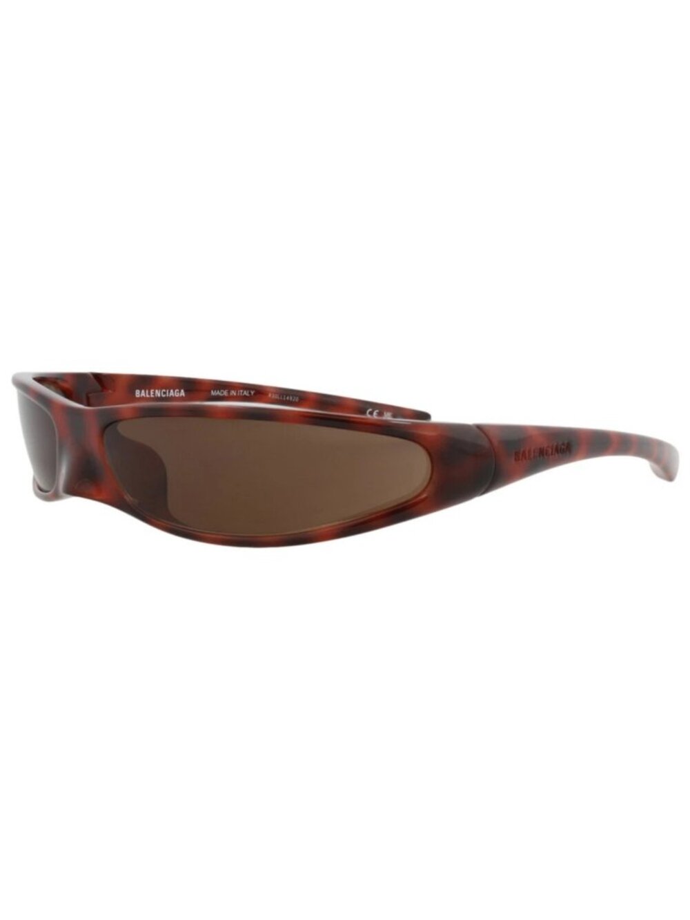 New Balenciaga Women's Sunglasses Shield Wrap Bio Injection Frame Unisex Havana